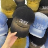New lettered embroidered denim washed hole gradient color baseball caps for men and women, summer versatile caps, couple baseball caps, versatile caps details Picture